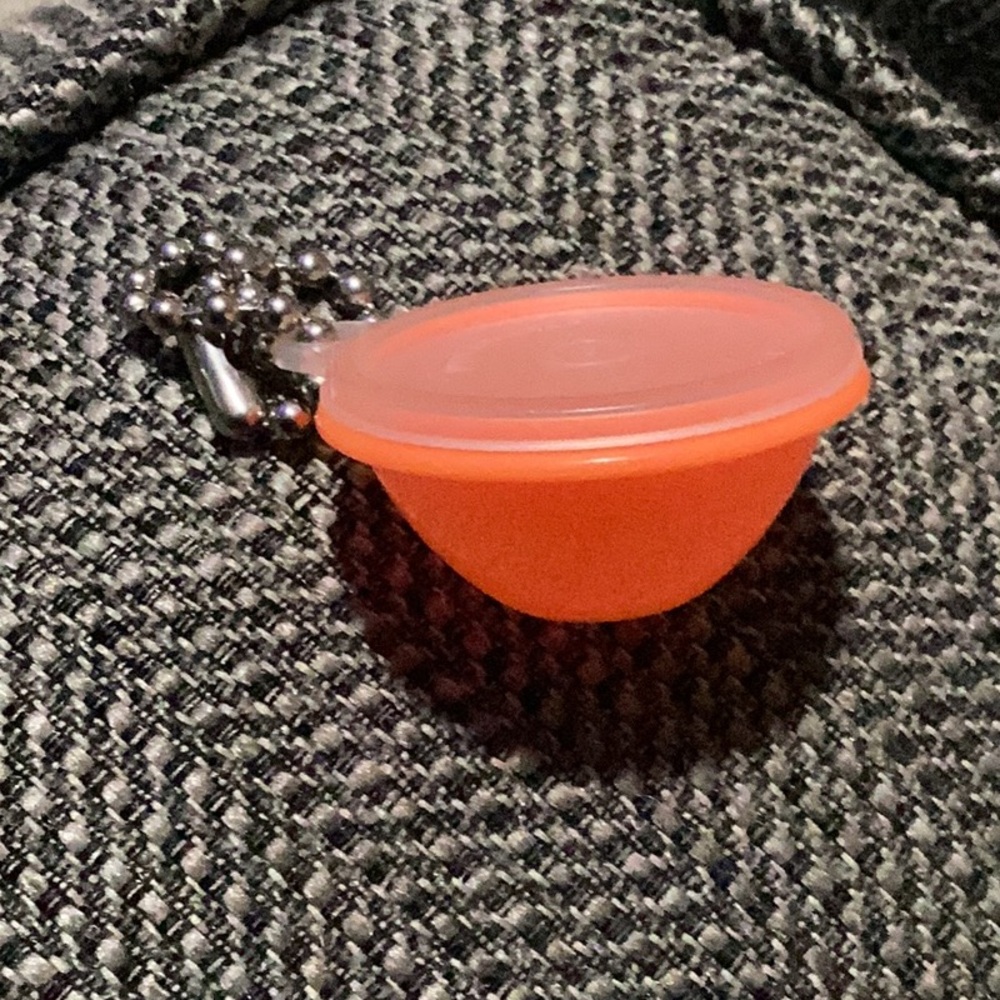 Vintage Tupperware Keychain Orange Bowl with Lid